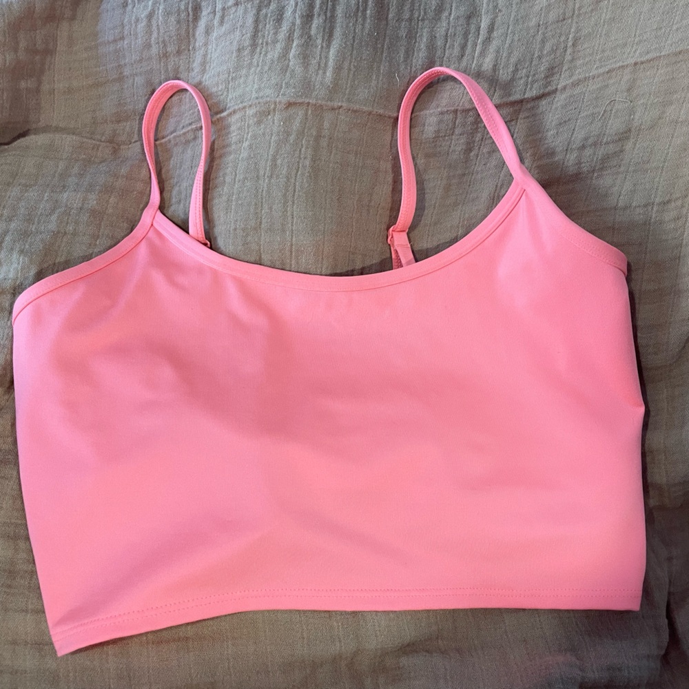 Coral PINK Active Bra Crop Top M